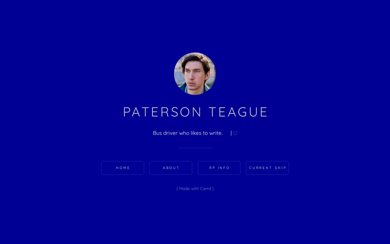 Carrd profile picture for @paterson
